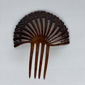 Hair Comb Mantilla Faux Tortoise Shell Art Deco Fan Shaped